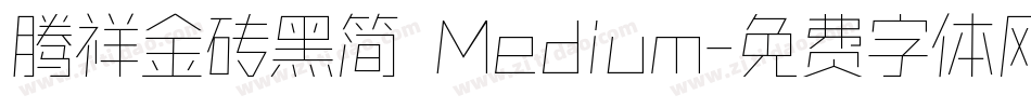 腾祥金砖黑简 Medium字体转换